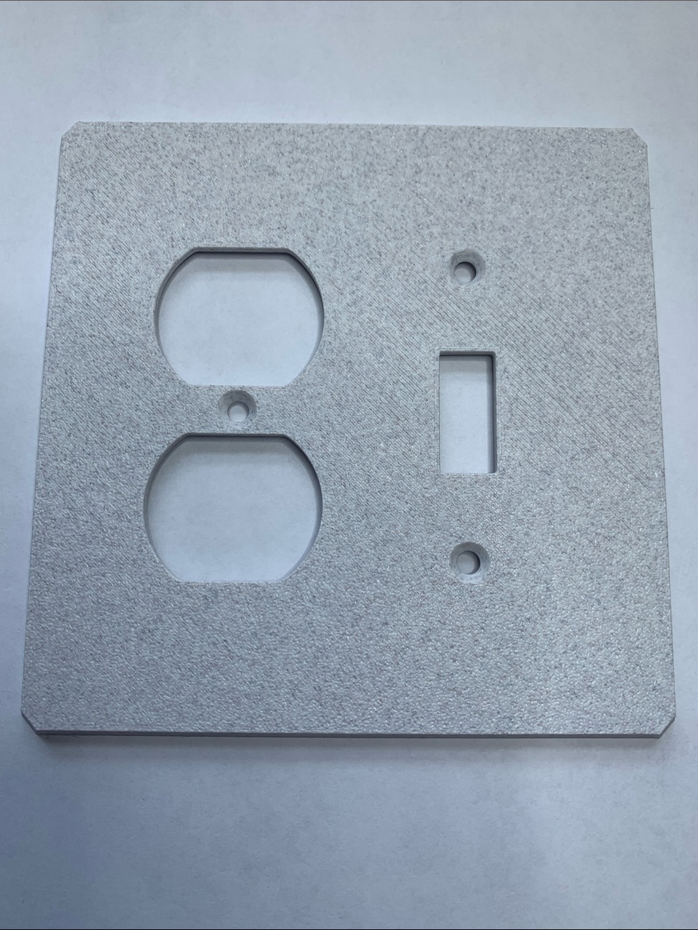 3 Pack Textured Marble Dual Outlet and Switch Wall Plate Cover